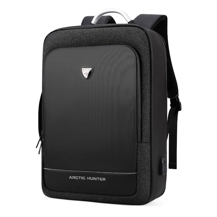 Rucsac laptop, Arctic Hunter, 17 inchi, 37x 6x49 cm, Negru