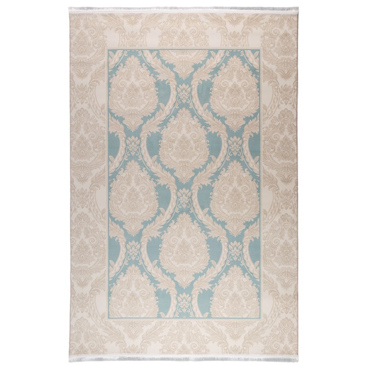 Covor Turkish Design, CarpetPlaza, Poliester, 150 x 225 cm, 9 mm, Crem
