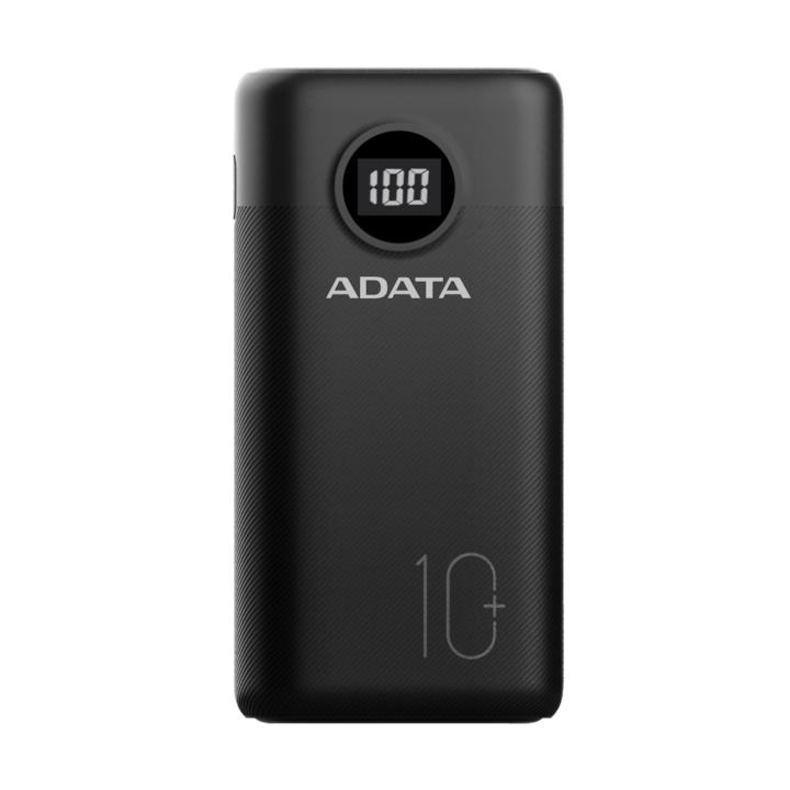 Външна батерия ADATA 10000mAh, Quick Charge 3.0 + PD 22.5W, 2 x USB &amp, 1 x USB-C, P10000QCD 10.000 mAh, Total 3A, Black