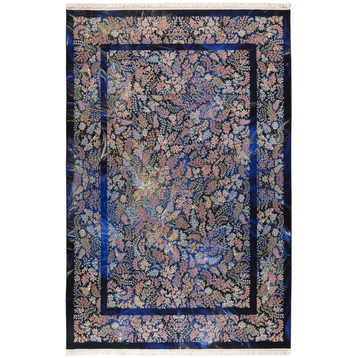 Covor CarpetPlaza, Pseudo Silk VIP, Poliester, 120x80 cm, Albastru