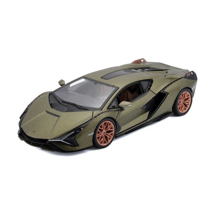 Macheta auto Lamborghini Sian FKP 37 Hybrid green 2020, 1:24 Bburago