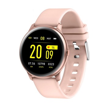 Smartwatch si bratara fitness TechONE™ KW19, pentru femei, multi sport, ritm cardiac, oxigen, rezistent la apa IP67, notificari, auriu Smartwatch si bratara fitness TechONE™ KW19, pentru femei, multi sport, ritm cardiac, oxigen, rezistent la apa IP67, notificari, auriu