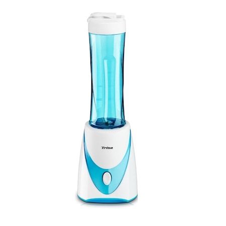 Blender Trisa Smoothie Maker 6921.1610, Putere 250 W, Design compact, 3 cani incluse in diferite colori, Culoare Albastru