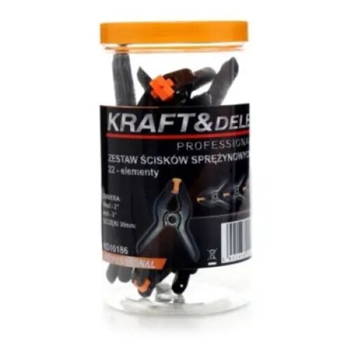 Комплект пружинни скоби, Kraft&Dele KD10186, 2/3'