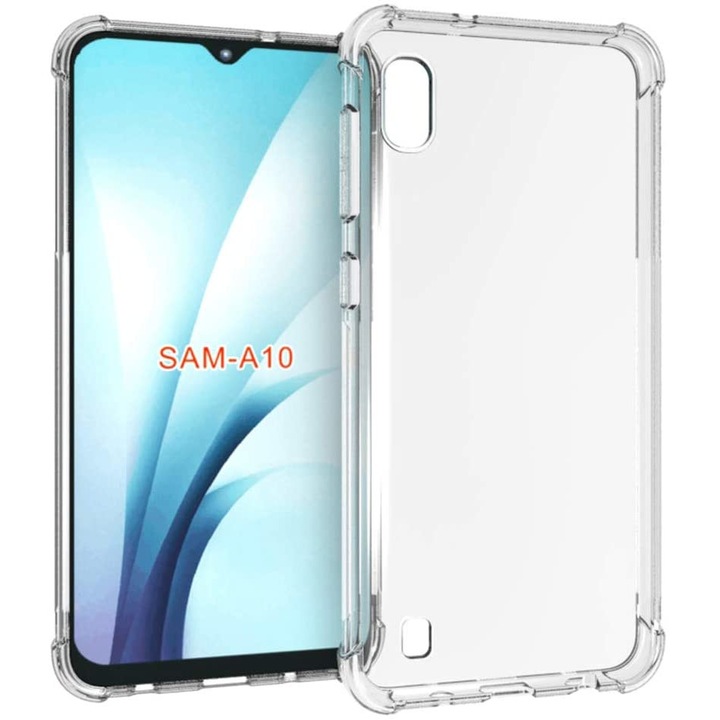 Husa silicon transparenta, compatibila Samsung Galaxy A10, slim, antisoc