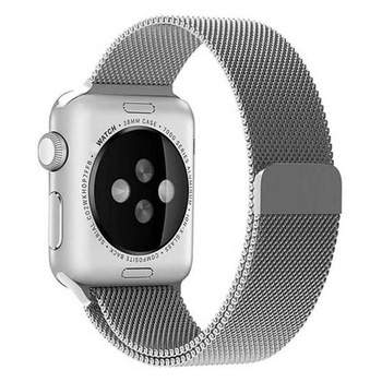 Curea metalica pentru Apple Watch Loomax, bratara Milanese Loop, Compatibila cu Apple Watch, 38 / 40 mm silver, 33-3307 Curea metalica pentru Apple Watch Loomax, bratara Milanese Loop, Compatibila cu Apple Watch, 38 / 40 mm silver, 33-3307