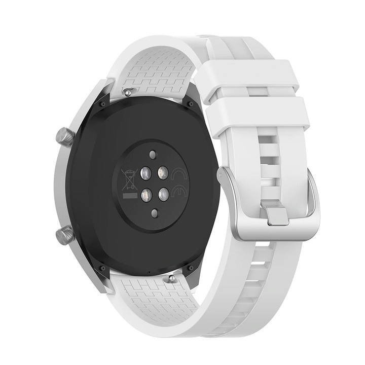 Kompatibilis szíj 22 mm-es Huawei karóra GT GT2 46mm Amazfit GTR 47mm, PHN Mag, Gyorskioldó, Fehér