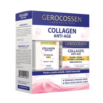 Set cadou Gerocossen Collagen Anti-Age cu Crema antirid de zi SPF 10 50 ml si Apa micelara 3 in 1 300 ml Set cadou Gerocossen Collagen Anti-Age cu Crema antirid de zi SPF 10 50 ml si Apa micelara 3 in 1 300 ml