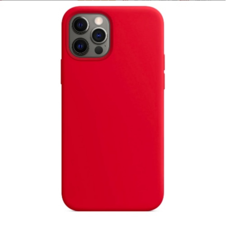 Husa de protectie pentru iPhone 12Pro, Silicon, Rosu