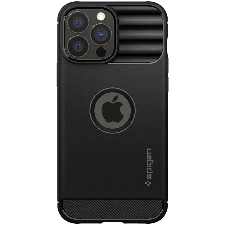 Защитен калъф Spigen Rugged Armor за iPhone 13 Pro, Matte Black