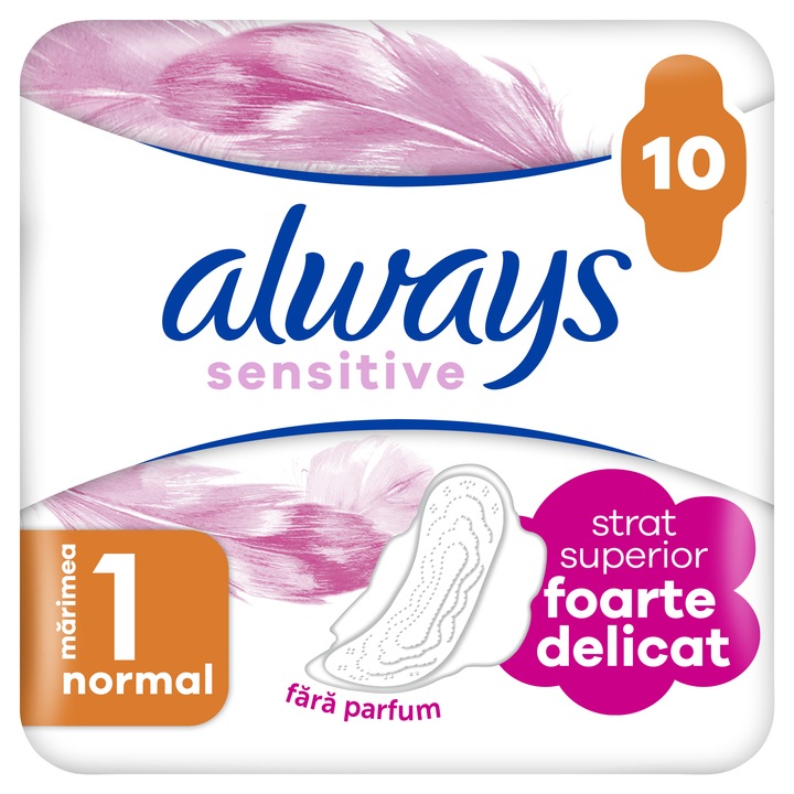 Absorbante Always Sensitive Normal Single Pack, 10 buc