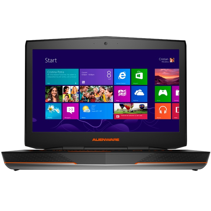 Laptop Alienware 18 cu procesor Intel® Core™ i7-4940MX 3.10GHz, Haswell™, 18.4", Full HD, 32GB, 2TB + SSD 80GB, Blu-ray, Dual nVidia GeForce GTX 880M 16GB, Microsoft Windows 8.1, Aluminum