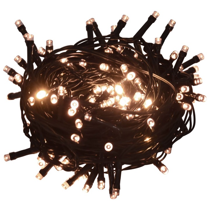 Instalatie cu 300 LED-uri vidaXL, alb cald, 30 m, PVC