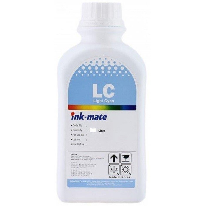 Tintás üveg Ink-Mate kompatibilis HP (91) 1x1000ml C9470A Light Cián