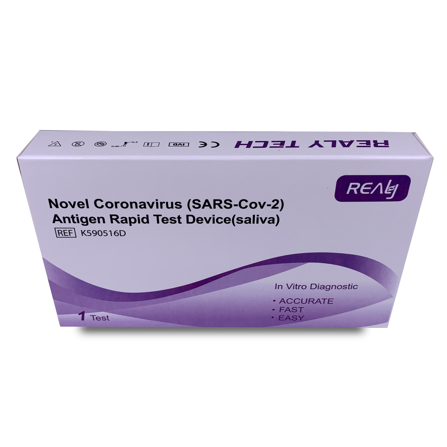 Test Rapid Saliva Covid-19 Antigen , Realy Tech, 1 test pe kit, pentru uz profesional