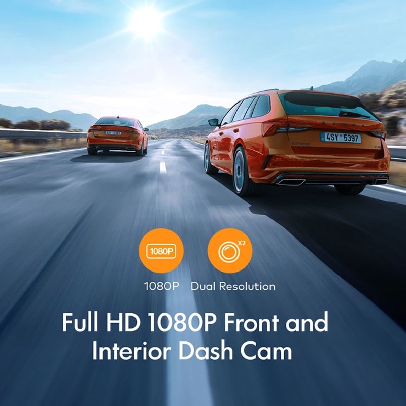 Apeman C680 Full HD Front and Interior Dual Dash Camera with 2 IPS Screen