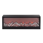 Felinar decorativ Deliny® cu iluminare si design semineu cu aspect de flacara, posibilitate montare perete, 60 x 10 x 20 cm