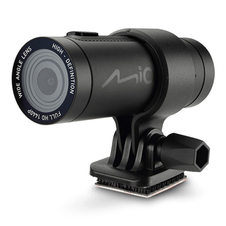Camera video de motocicleta Mio Mivue M700, 2K WQHD, Wi-Fi, IP67, Night Vision, Negru