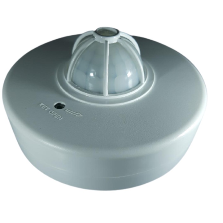 Senzor de miscare aplicat 360 grade 1200W 12m alb IP20