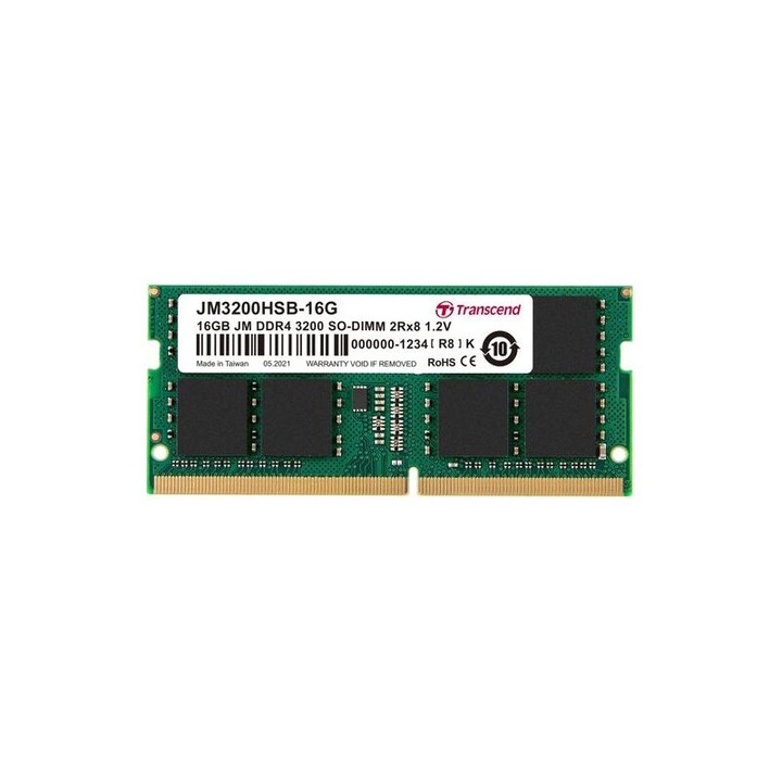 Memorie notebook, Transcend, DDR4, 3200 MHz, CL 22, 16 GB