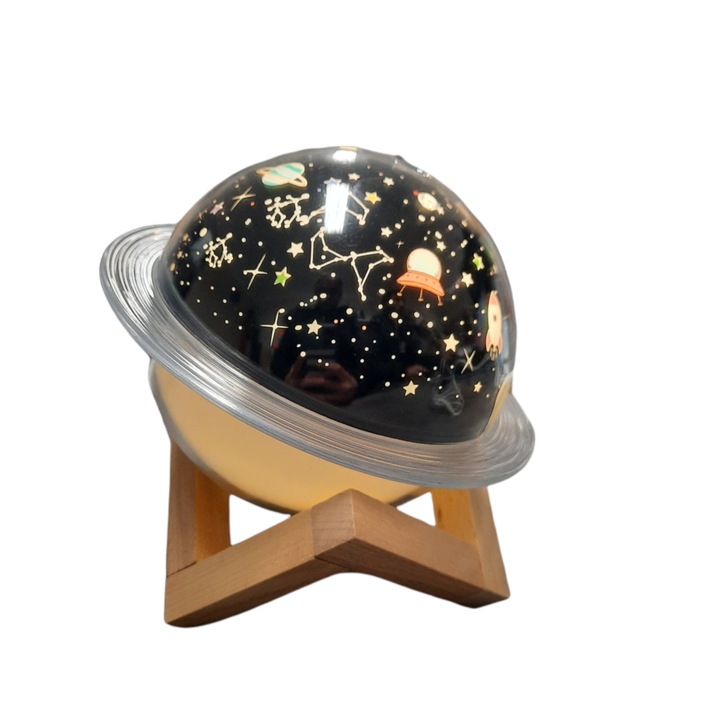 Difuzor de aroma/Umidificator, MyLike, LED, 250 ml, 140 x 140 x 106 mm, Multicolor