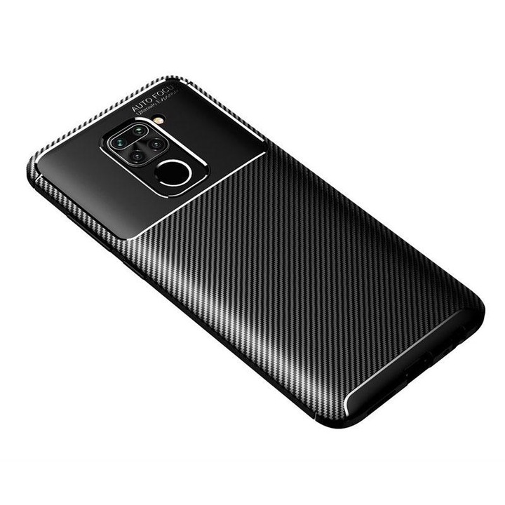 Калъф от въглеродни влакна, MadHawk, съвместим с Xiaomi Redmi Note 9, черен
