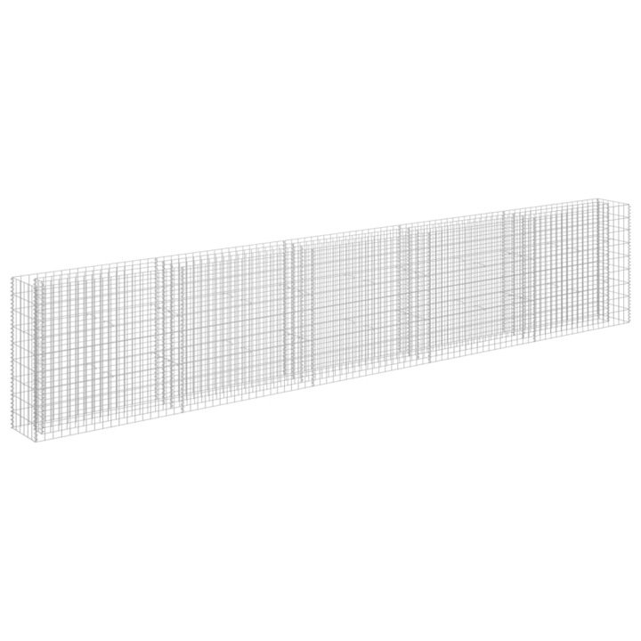 Strat inaltat gabion vidaXL, 450 x 30 x 90 cm, otel inoxidabil 43.4 kg 145647