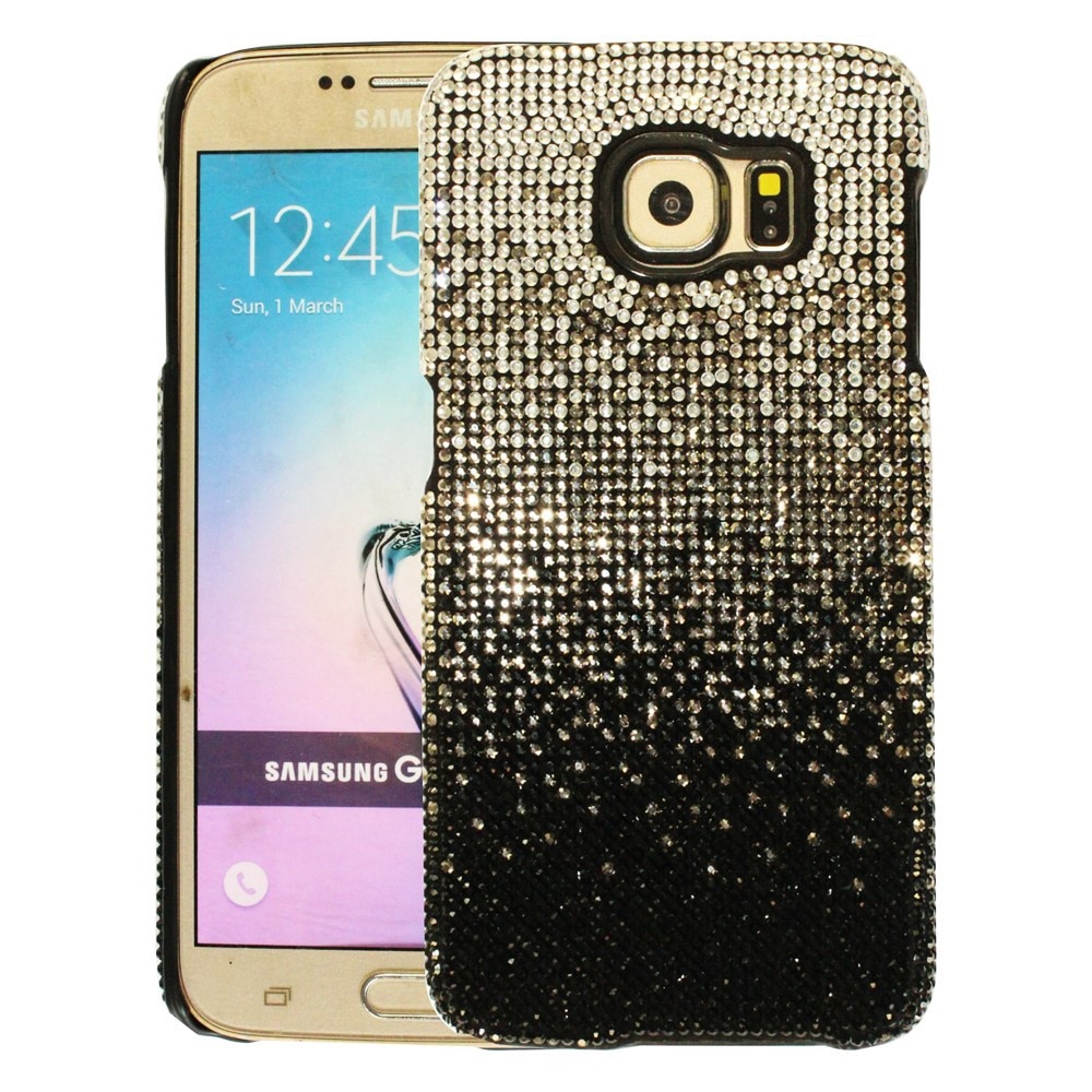 Husa de protectie spate Bling World LCC 110, pentru Galaxy S6, alb/negru