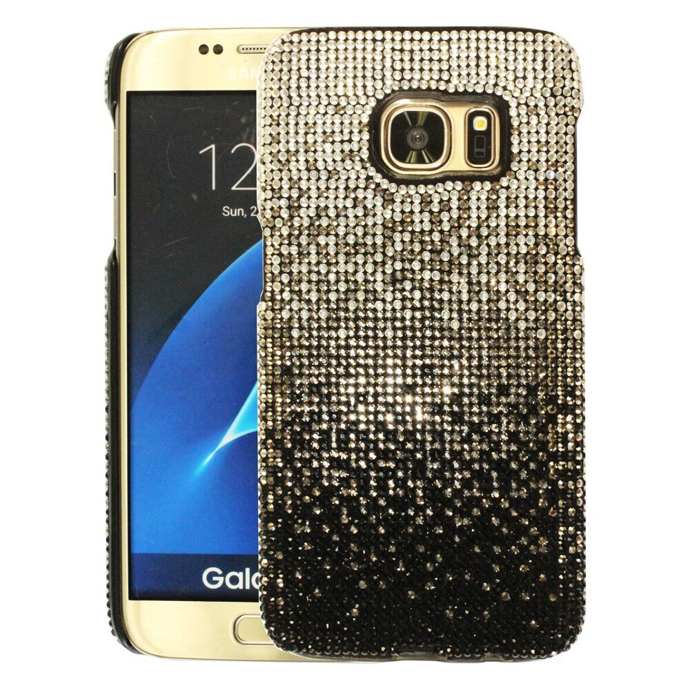 Husa de protectie spate Bling World LCC 110, pentru Galaxy S7, alb/negru