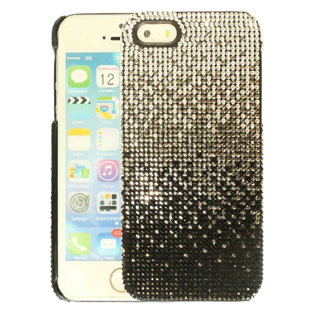 Husa de protectie spate Bling World LCC 110, pentru iPhone 5, alb/negru