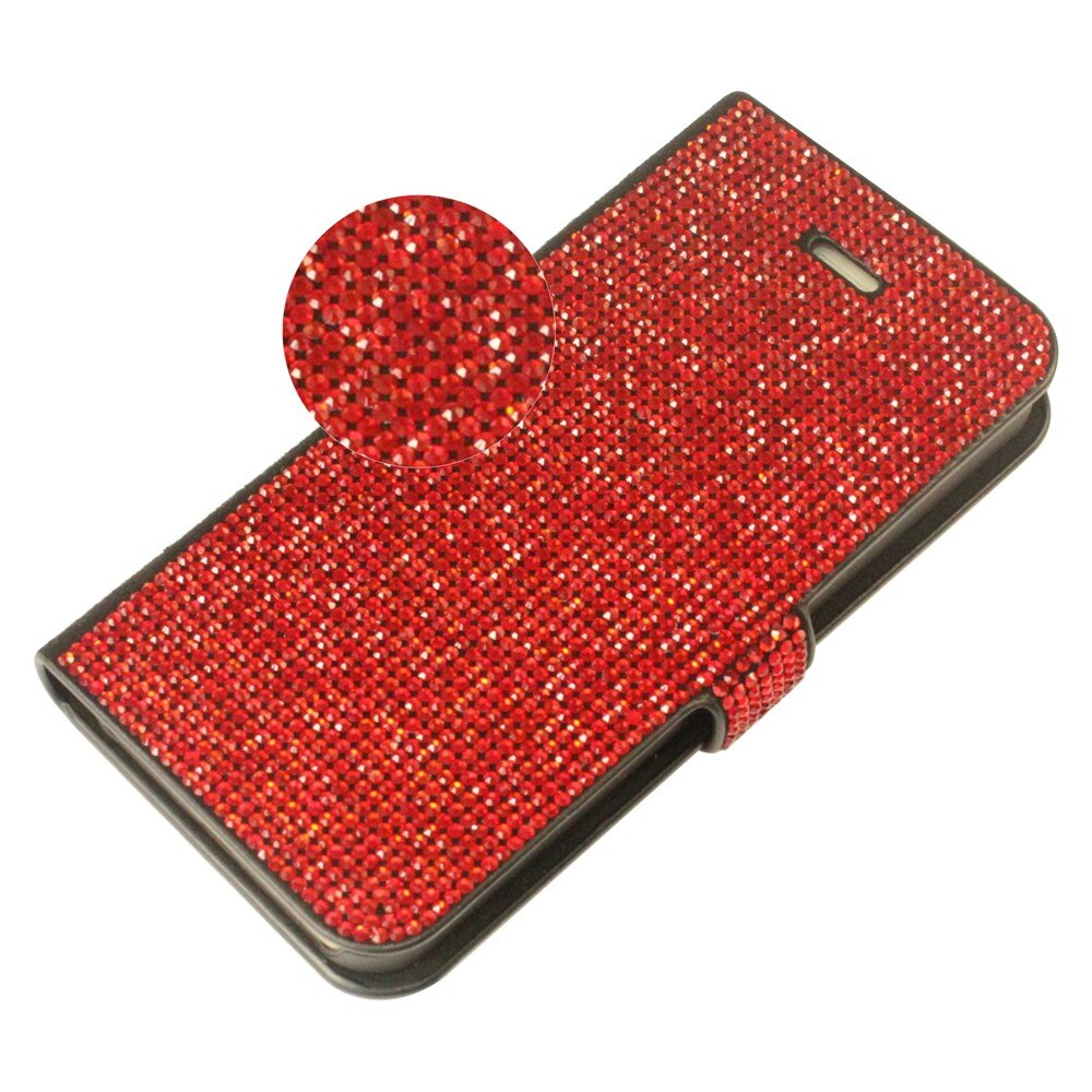 Husa flip Bling World CWC 108, pentru Galaxy S6 Edge, rosu