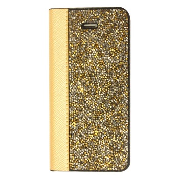 Husa flip Bling World RWC 106, pentru iPhone 6 Plus, auriu/negru Husa flip Bling World RWC 106, pentru iPhone 6 Plus, auriu/negru