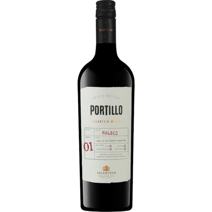 Vin Rosu Portillo, Malbec, Sec, 0.75l