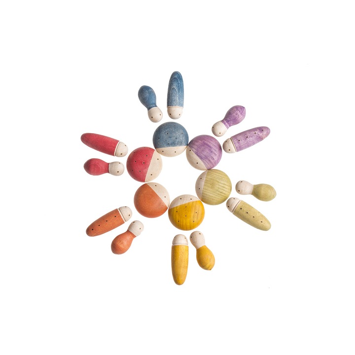 Set 18 piese pentru joc liber - Insecte din lemn