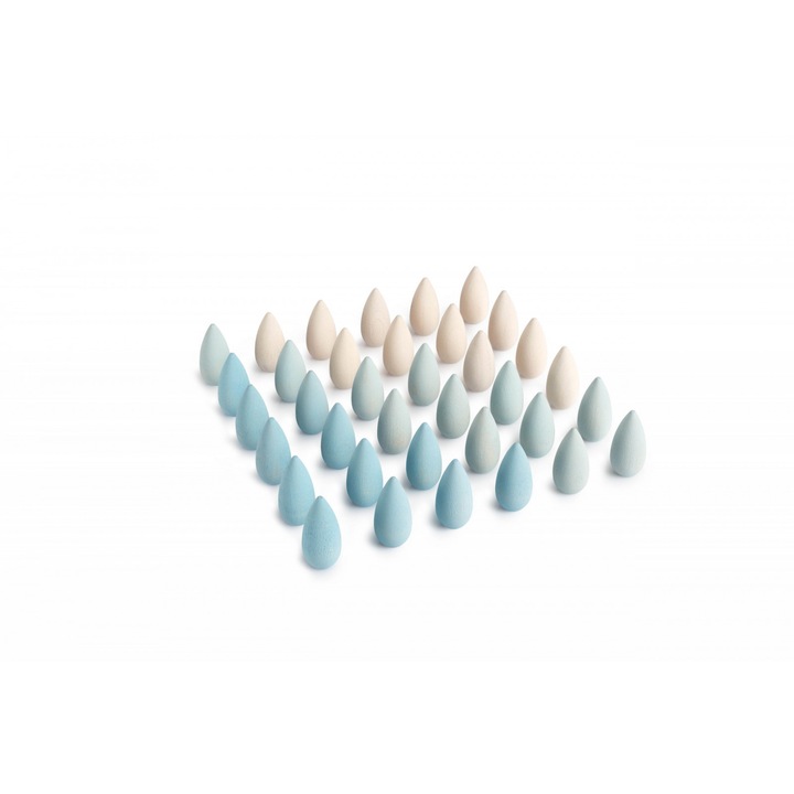 Set educativ - Fulgi zapada Mandala snowflake - 36 piese din lemn pentru joc liber