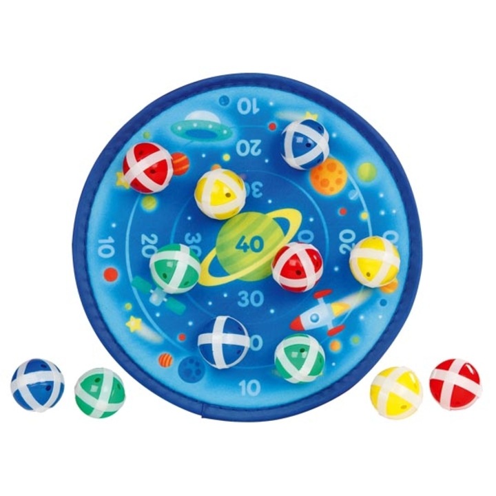 Goki darts készlet, tépőzáras, kozmosz téma, 13 db