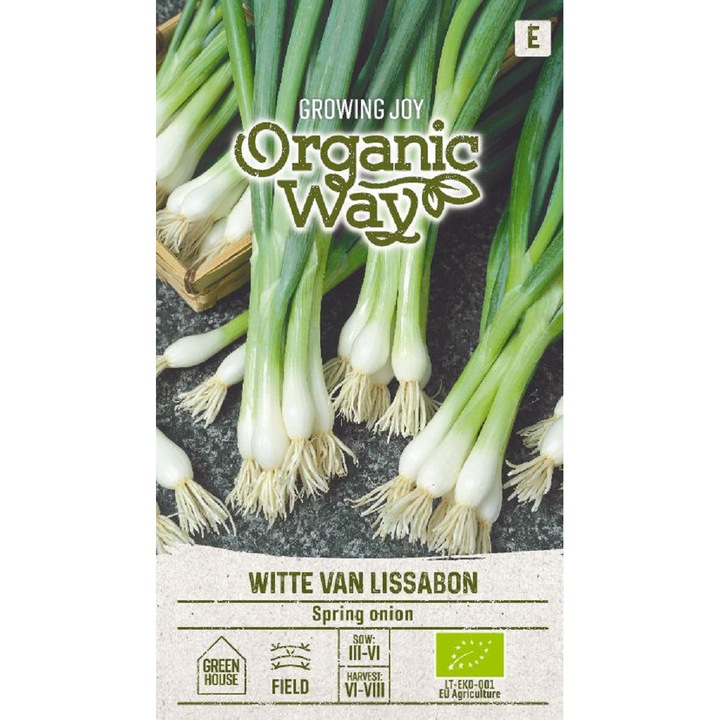 Seminte ecologice, Ceapa verde Witte Van Lissabon, Organic Way, Soi Timpuriu, plic, 1.5 grame