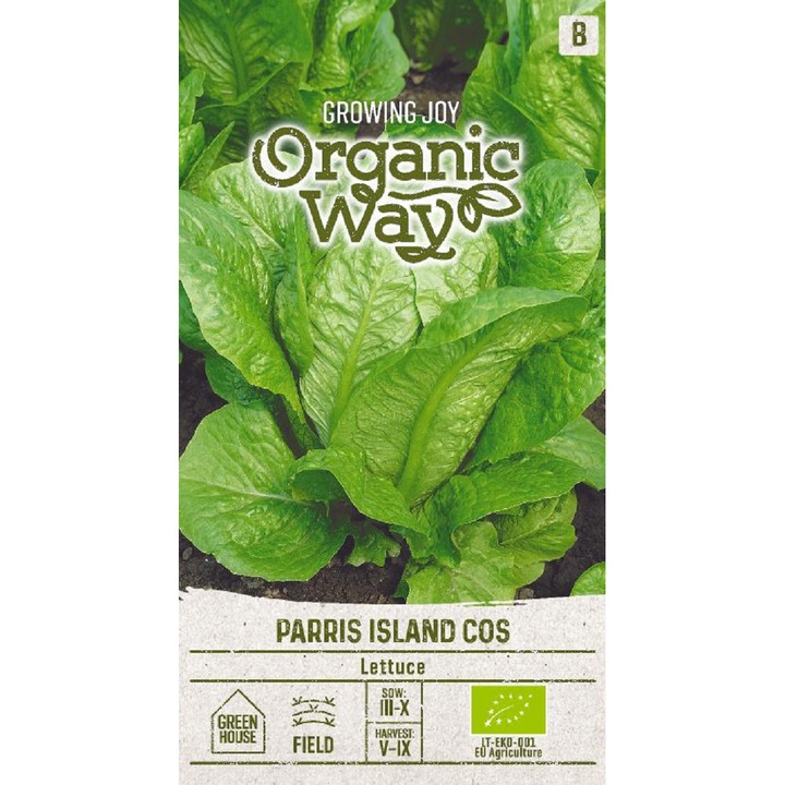 Seminte ecologice, Salata Parris Island Cos, Organic Way, plic, 1 gram
