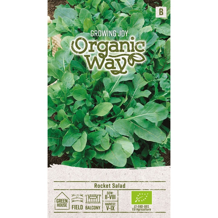 Seminte ecologice, Rucola, Organic Way, plic, 2 grame