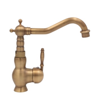 Baterie lavoar Smack 1729D, din alama, finisaj bronz antichizat, corp medie, monocomanda, pipa flexibila 360 de grade, cu montare pe blat Baterie lavoar Smack 1729D, din alama, finisaj bronz antichizat, corp medie, monocomanda, pipa flexibila 360 de grade, cu montare pe blat
