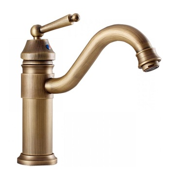 Baterie lavoar Smack 1724D, din alama, finisaj bronz antichizat, actionare monocomanda, corp medie, pipa fixa, cu montare pe blat Baterie lavoar Smack 1724D, din alama, finisaj bronz antichizat, actionare monocomanda, corp medie, pipa fixa, cu montare pe blat