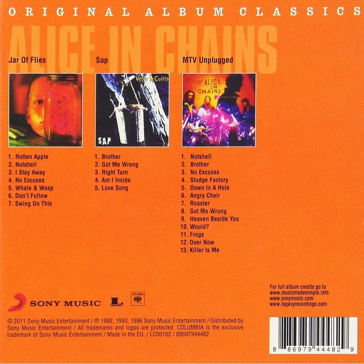 Alice In Chains - Original Album Classics (3cd)