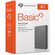 Външен хард диск Seagate Basic 5TB, USB 3.0, 2.5", Черен