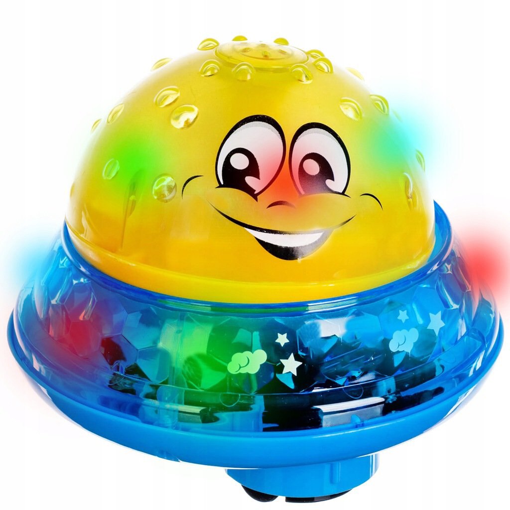 Jucarie de baie pentru copii, Zola®, caracatita fericita, cu lumini, 13x10 cm