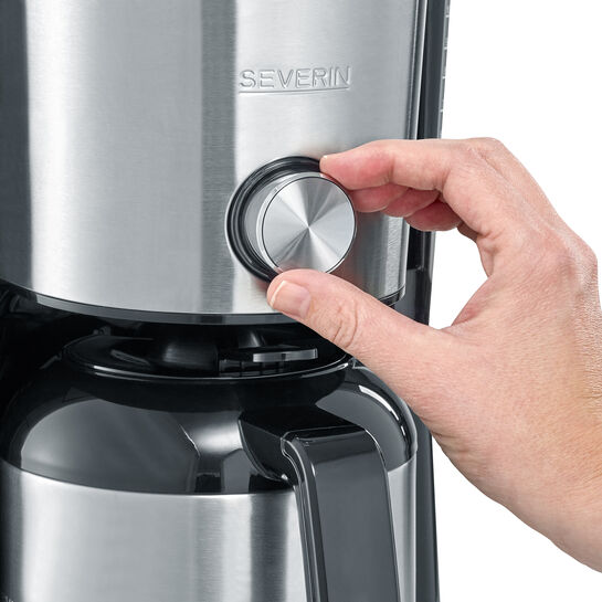 Cafetiera Severin KA 4845, putere 1000 W, recipient termic 1 L, 8 cesti, oprire automata, inox