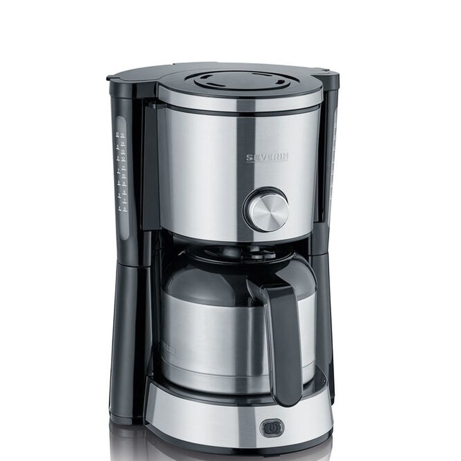 Cafetiera Severin KA 4845, putere 1000 W, recipient termic 1 L, 8 cesti, oprire automata, inox