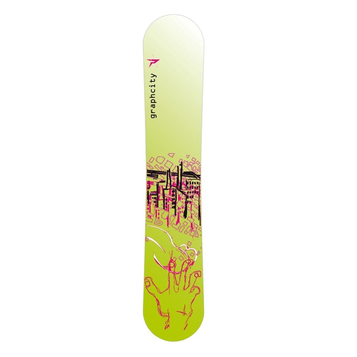 Snowboard deszka, Pale Graphcity Green, 163cm