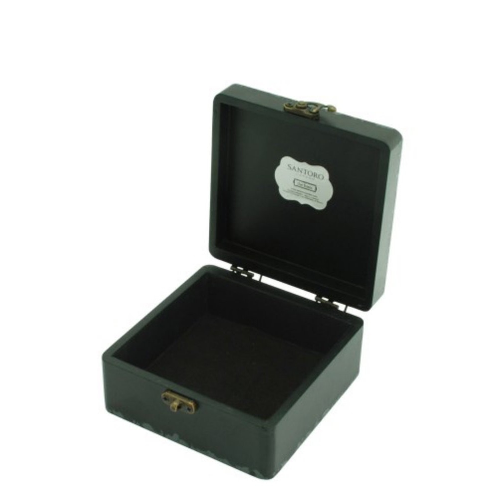 Gorjuss cutie mica din lemn si ceramica The Foxes