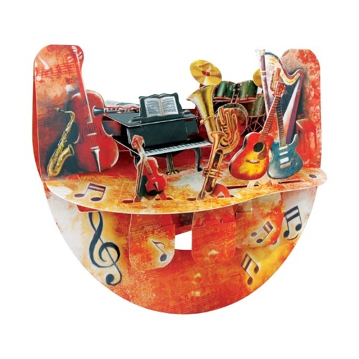 Felicitare 3D Popnrock-Instrumente muzicale