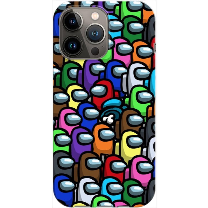 Капак, съвместим с Apple iPhone 13 Pro Max модел Among Us Red is up, силикон, TPU, обратното